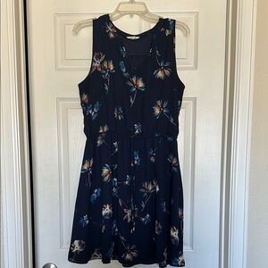 Navy Floral Dress
